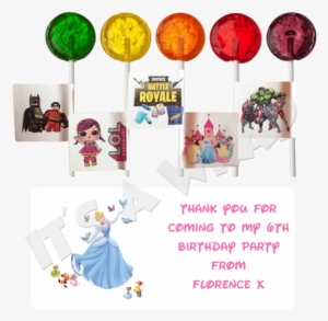 Cinderella Lollipop Stick Labels - Mota Lollipop #3712755