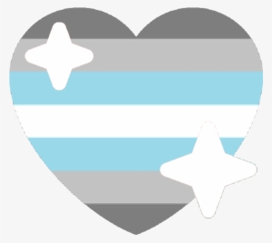 Demiboy Sparkle Heart Discord Emoji - Demigirl Flag Heart Transparent #3713222