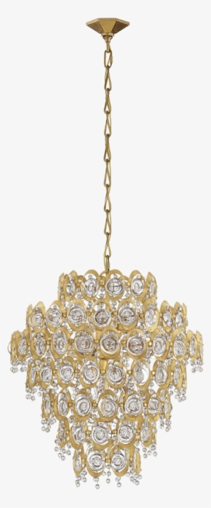 Emile Large Pendant In Gild With Crystal #3713858
