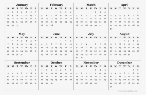 Printable Yearly Calendar 2019 - Free Transparent PNG Download - PNGkey