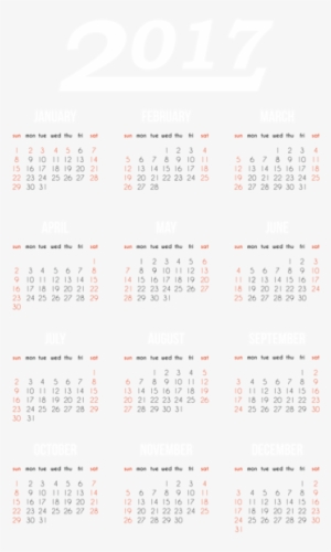 0, - Calendar 2017 Transparent Background #3714924