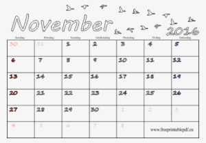 November 2016 Pdf - November 2016 Calendar With Us Holidays #3714944