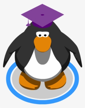 Purple Graduation Cap In-game - Club Penguin Dark Blue #3716472