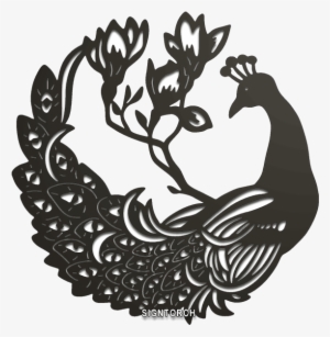 Peacock Dxf File - Peacock In A Circle #3717891 Peacock Dxf File - Peacock In A Circle #3717891