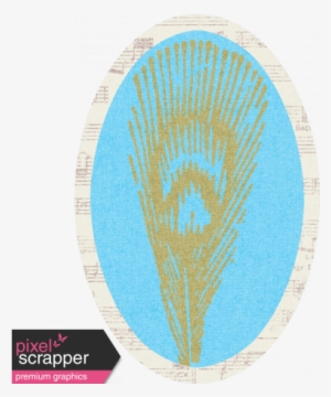 Peacock Feather Tag - Circle #3720149