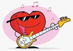 Top 94 Valentine Clip Art - Happy Valentines Day Guitar #3722404