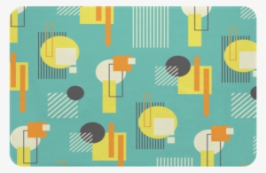 Mid Century Modern Geometric Shower Curtain, Bath Mat, - Bath Mat 'bath #3722635