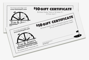 Gift Certificates For Tom & Jerry's Mini Golf & Batting - Tom & Jerry's Mini Golf #3723525 Gift Certificates For Tom & Jerry's Mini Golf & Batting - Tom & Jerry's Mini Golf #3723525