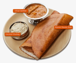 Mysore Masala Dosa With Sambar-chutney - Masala Dosa And Sambar #3723975