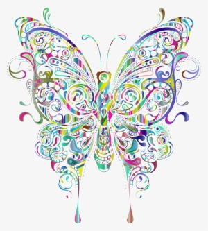 Butterfly Ii Prismatic Big Image Png - Brush-footed Butterflies #3724190