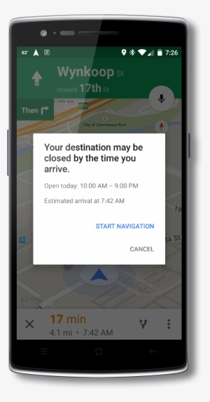 Google Maps Destination Closed Notification - Google Map Arrive Destination #3724403