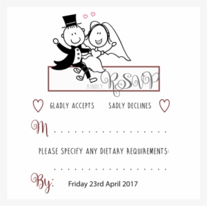 Rsvp Cartoon Married Couple - Rsvp Cartoon Cards #3724468