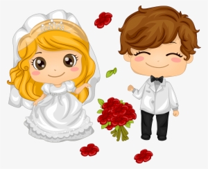 Free Download Bride And Groom Cartoon Clipart Wedding - Bride And Groom Cartoon #3724656