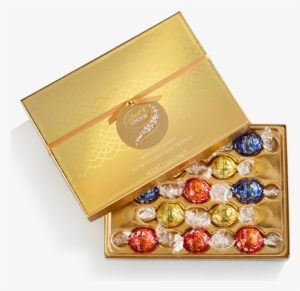 Assorted Lindor Gift Box - Gold Gift Box Chocolates #3725071