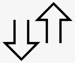 Up Down Arrows Download Upload - Curved Arrow White Png #3725205