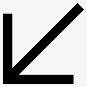 Down Left Icon - Arrow Down To The Left #3725245