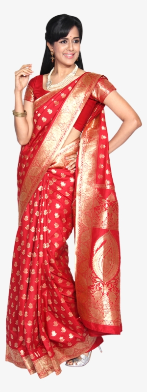 Arundathi Red Banarasi Silk Saree - Red Banarasi Silk Saree #3726353