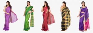 Assorted 5 Cotton Silk Saree Collections - Silk #3726402