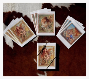 Diamond Angels Set Of 9 Note Cards - Susan Edison - Sheltering Wings Canvas #3726804