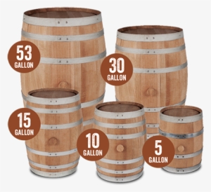 5 10 15 30 53 Gallon American White Oak Barrels - 53 Gallon Barrel #3731760