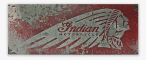 Indian Motorcycle Distressed Steel Sign Red #3732286
