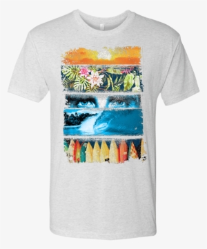 Surfing 'abstract Surfer' Crew Neck T-shirt - T-shirt #3733640