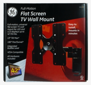 Ge Full-motion Flat Screen Tv Wall Mount In Package - Ge Flat Screen Tv Wall Mount, Thin Profile #3734118 Ge Full-motion Flat Screen Tv Wall Mount In Package - Ge Flat Screen Tv Wall Mount, Thin Profile #3734118