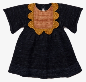 Misha & Puff Scallop Bib Dress, Midnight #3734119