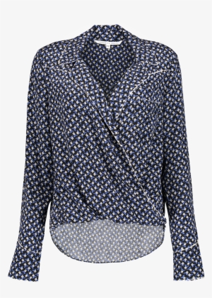 Ls Worth Blouse Black Ground/blue - Polka Dot #3734156 Ls Worth Blouse Black Ground/blue - Polka Dot #3734156