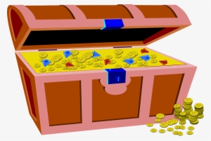 Treasure Box Gold - Treasure Chest Clip Art #3734277