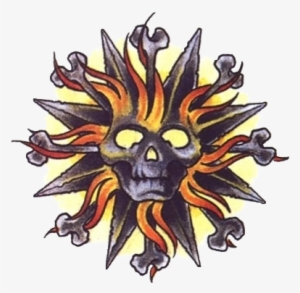 Colorful Tribal Sun Tattoo #3735416