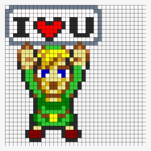 I Love Link Perler Bead Pattern - Perler Bead Patterns Link #3735497