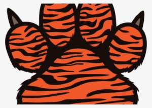 Tiiger Clipart Paw Print - Tiger Paw Print Png #3736274