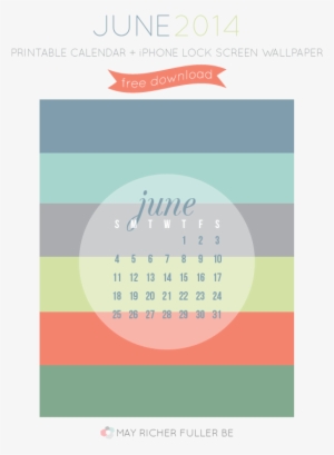 Printable June Calendar And Iphone Lock Screen Wallpaper - Brochure #3736390