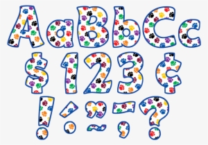 Tcr5348 Colorful Paw Prints Funtastic 4" Letters Combo #3736489