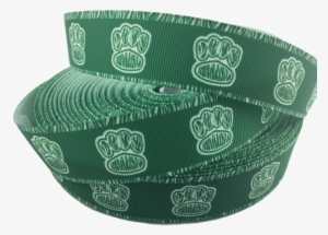 Dark Green Paw Print Grosgrain Ribbons 1" - Belt #3736724