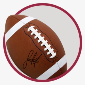 Football Signed By Cardinals Wide Receiver Larry Fitzgerald - Personalized Football Christmas Ornament (round) #3737398