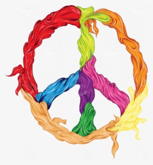Peace Sign In Color - Illustration #3737664