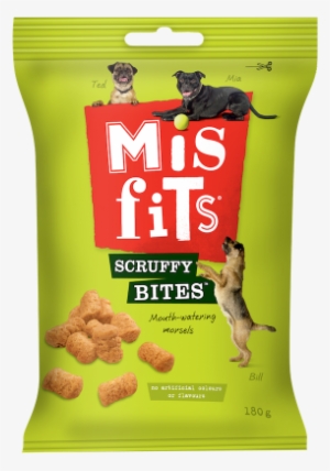 Misfits Scruffy Bites - Meat Dog Treats 180g #3739148