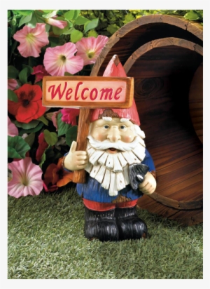 No Product Image - Zingz & Thingz Welcome Gnome Solar Statue #3740244