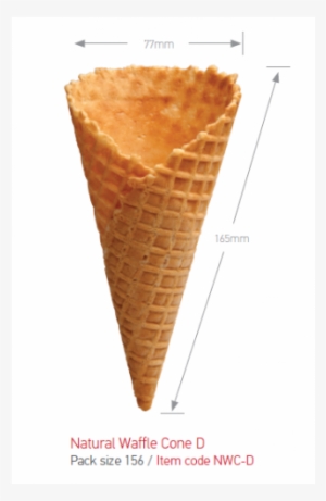 Natural Waffle Cone D - Ice Cream #3741620