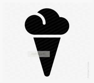Vector Icon Of Ice Cream In Waffle Cone - Ice Cream #3742107