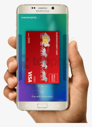 Samsung Galaxy S6 And Galaxy S6 Edge Smartphones Displaying - Samsung Mobile Hand Png #3743418