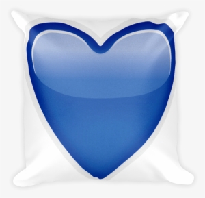 Emoji Pillow - Blue Heart - Blue Heart Emoju Png #3743535