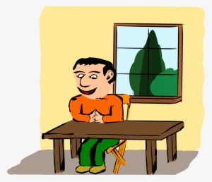 Medium Image - Sitting At The Table Clipart #3743621
