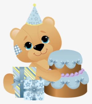 Blue Birthday Teddy Png Clipart - Birthday Teddy Png #3744038