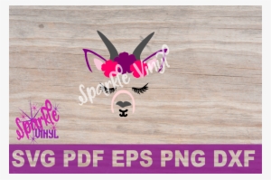 Svg Goat Face Flowers Printable Cut File Svg Dxf Eps - Scalable Vector Graphics #3744219