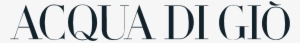 Acqua Di Giò Logo #3744311