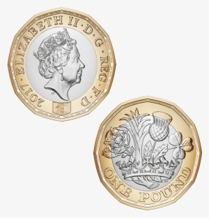 New One Pound Coin No Background Image - New 1 Coin 2016 #3744990