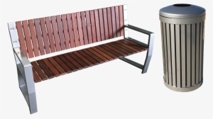 Rivertown Bench With Vertical Slats - Modern Site Furniture #3746337